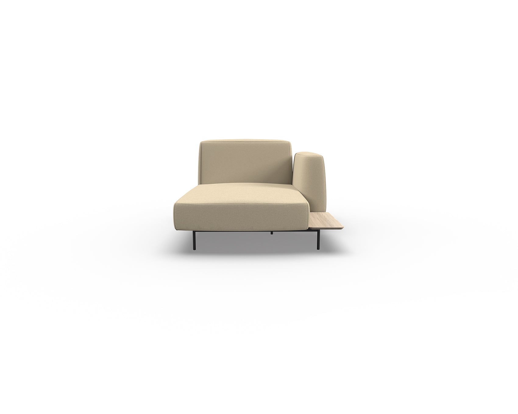 Noon Sofa Right Chaise with Shelf